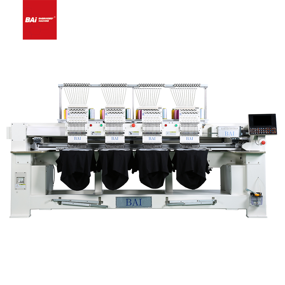 BAI High Speed 4 Heads 12 Needles Good Quality Computerized Embroidery Machine for Good Price