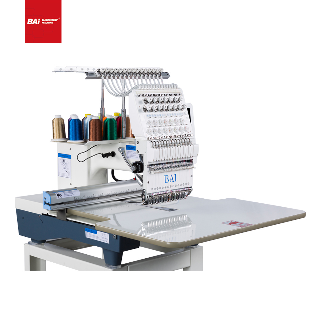 BAI High Effciency 12 Needles T-shirt Garments Flat Embroidery Machine with Good Price