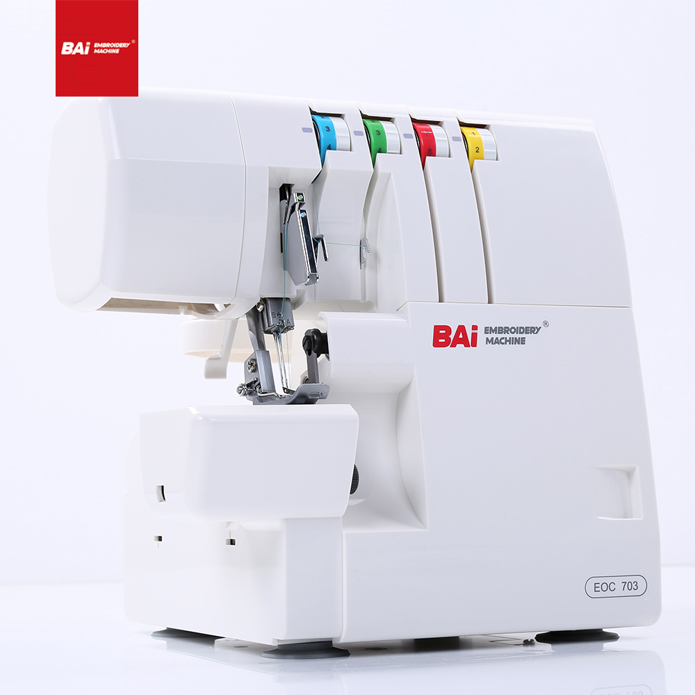 BAI Mini Overlock Sewing Machine Simple Operation for 4 Kinds of Overlocking Methods