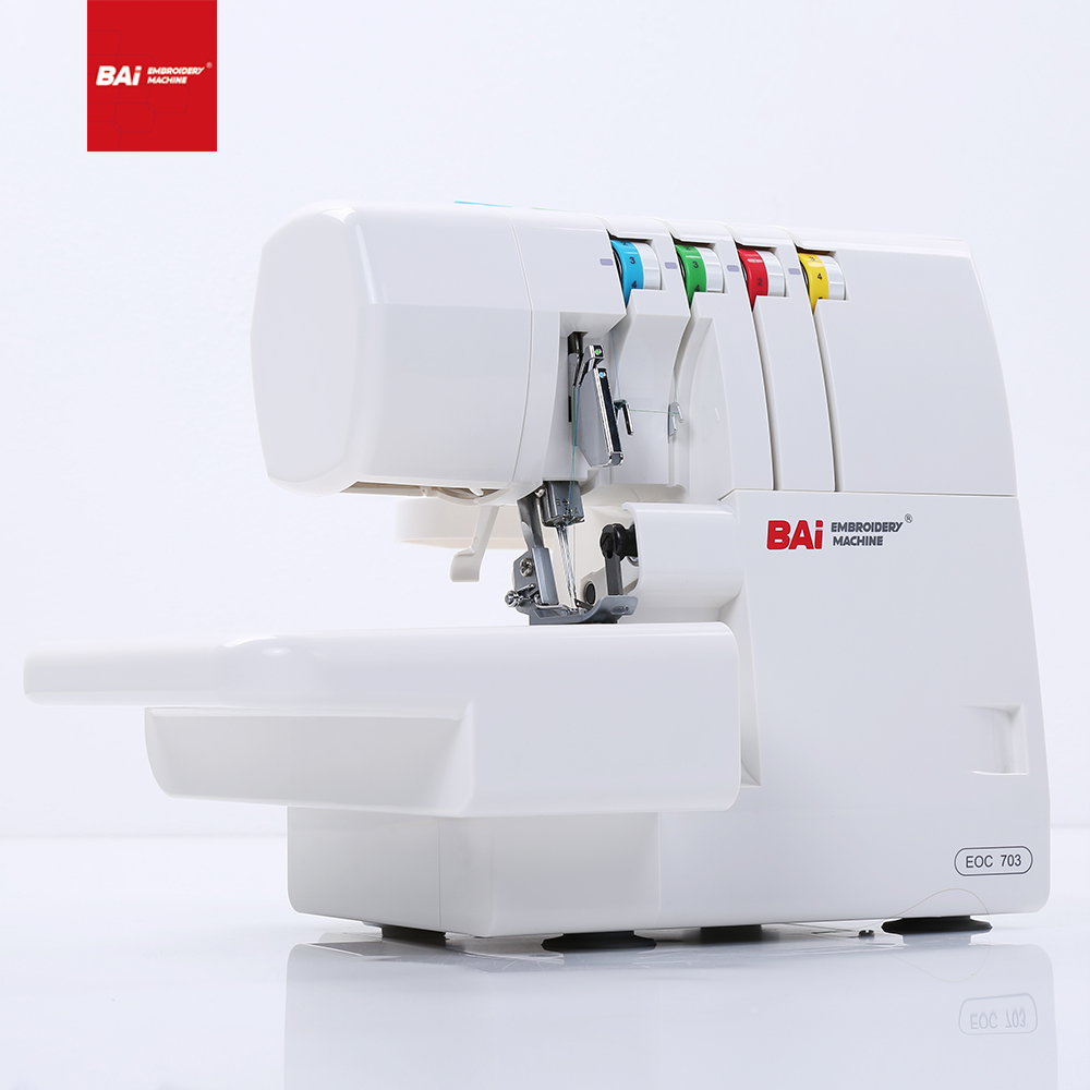 BAI Household Sewing Machines for 3/4 /5 Threads Convertible Sewing Machines