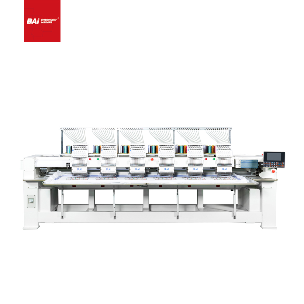 BAI Automatic 6 Heads Multifunctional Computerized Embroidery Machine with High Speed