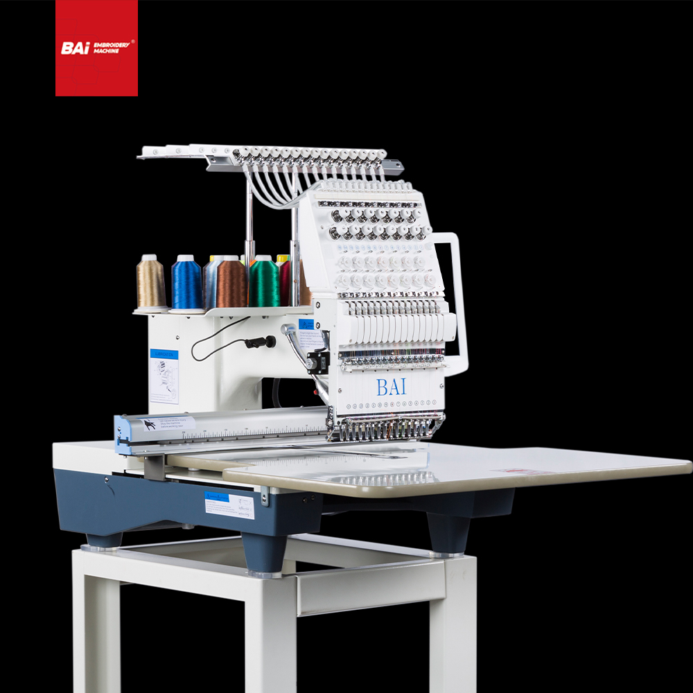 "BAI Automatic Computerized Embroidery Machine with High Speed To Embroidery Cap T-shirt Flat "