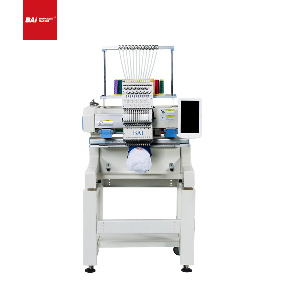 BAI High Quality Single Head Embroidery Machine with Computer for Tshirt Embroidery