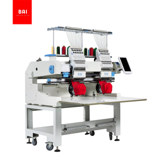 BAI High Effciency Two Heads Double Hat Head Flat Embroidery Machine Price