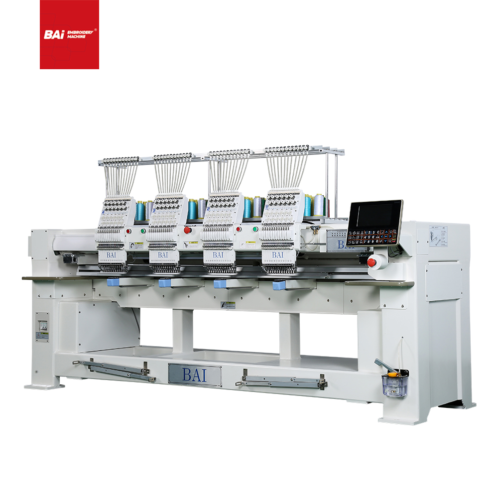 BAI High Speed 4 Heads Flat T-shirt Hat Good Quality Computerized Embroidery Machine with Good Price