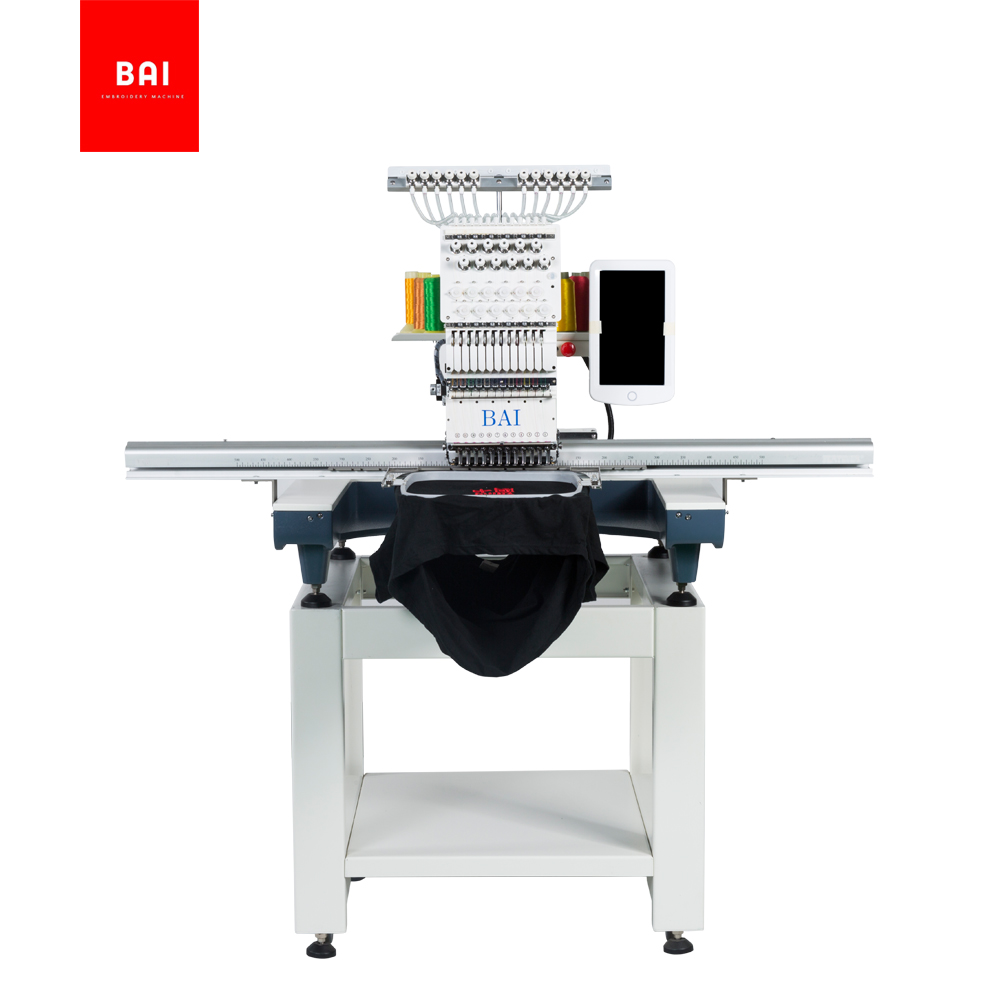 BAI High Speed Automatic Hat Single Head Computer Embroidery Machine with Big Area