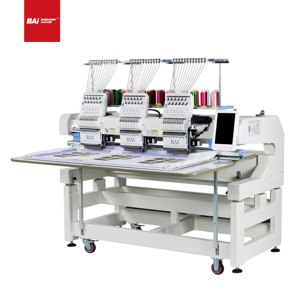 BAI High Speed Cap T-shirt Flat Computer Embroidery Machine with Automated Operation