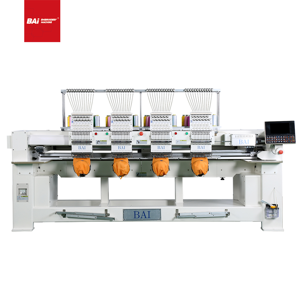 BAI High Speed Automatic Multifunctional Computer 4 Heads Hat Embroidery Machine for Price