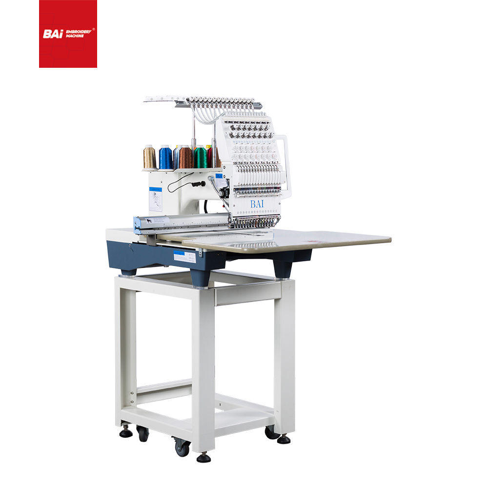 BAI High Speed Single Head Commercial Computerized Embroidery Machine with Free Parttens