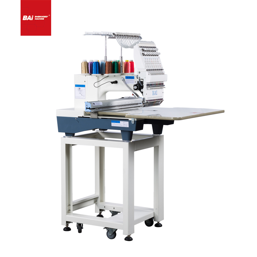 BAI High Speed Home Single Head Computerized Embroidery Machine That Can Embroider Table Runners