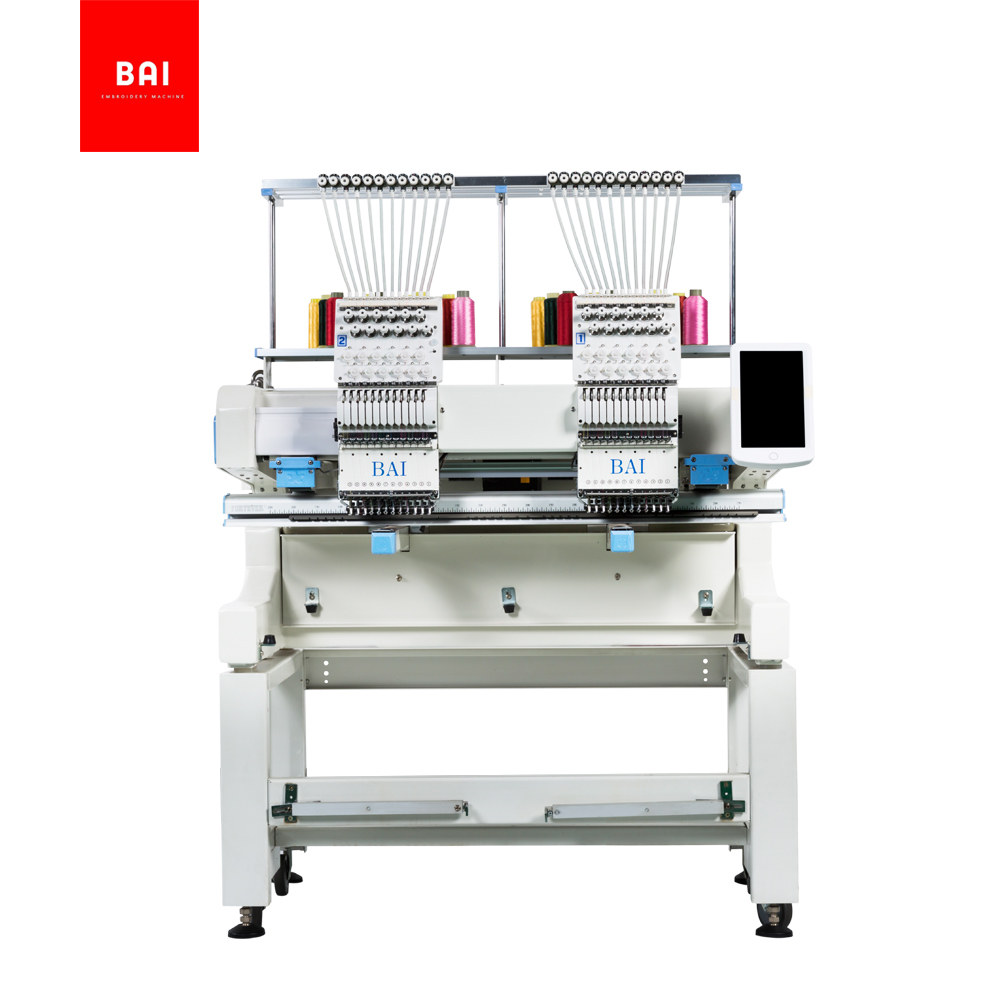BAI 2 Head High Speed Computerized Embroidery Machine for Hat/hat/t-shirt/cloth/garment