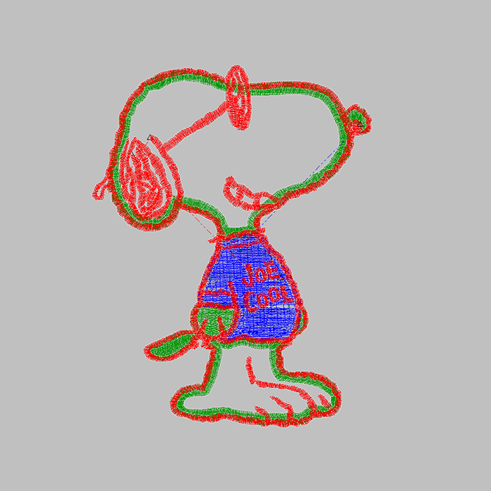 Snoopy Embroidery Pattern With Sunglasses