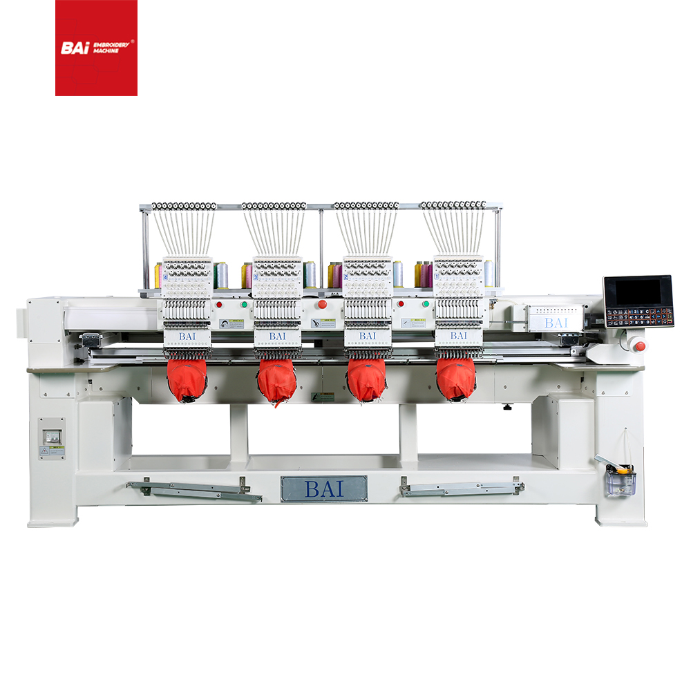 High Speed 4 Heads 12 Flat T-shirt Hat Good Quality Computerized Embroidery Machine with Good Price