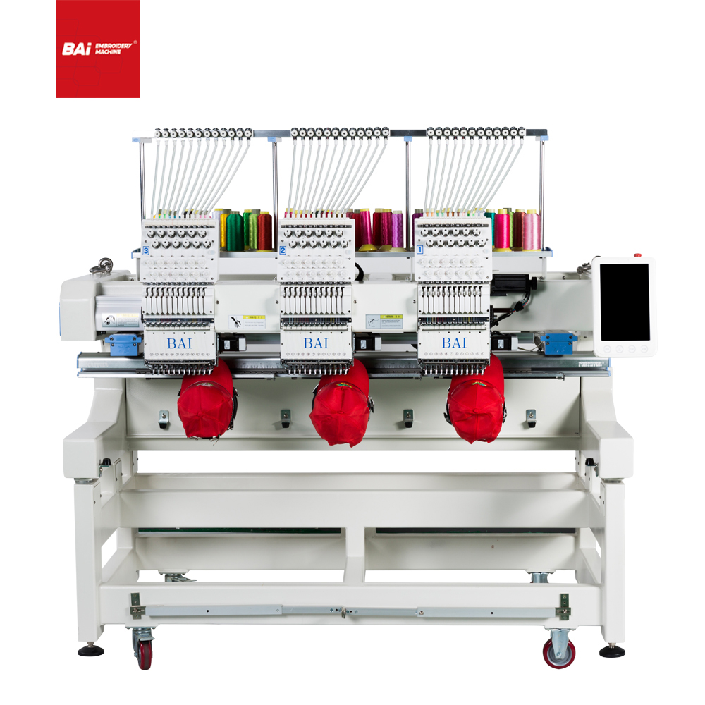 BAI High Speed 12 Needles Multi Head Flat Embroidery Machine for Factory