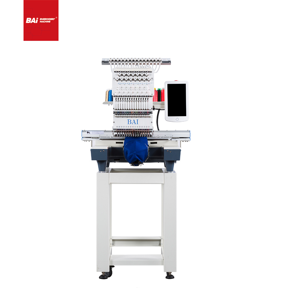 BAI Single Head 12 Needles Commercial Digital Embroidery Machine with Cheap Price