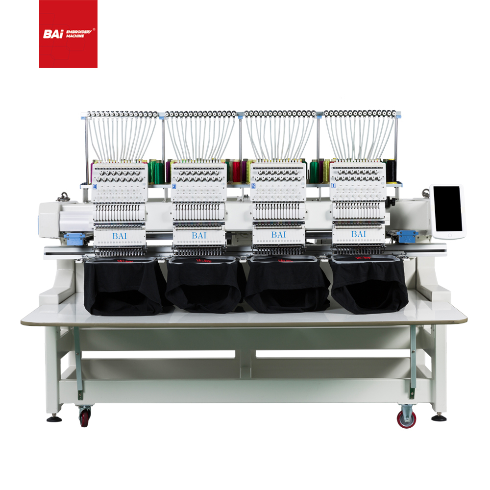 BAI High Speed 4 Heads Computerized Embroidery Machine That Can Embroider in Batches
