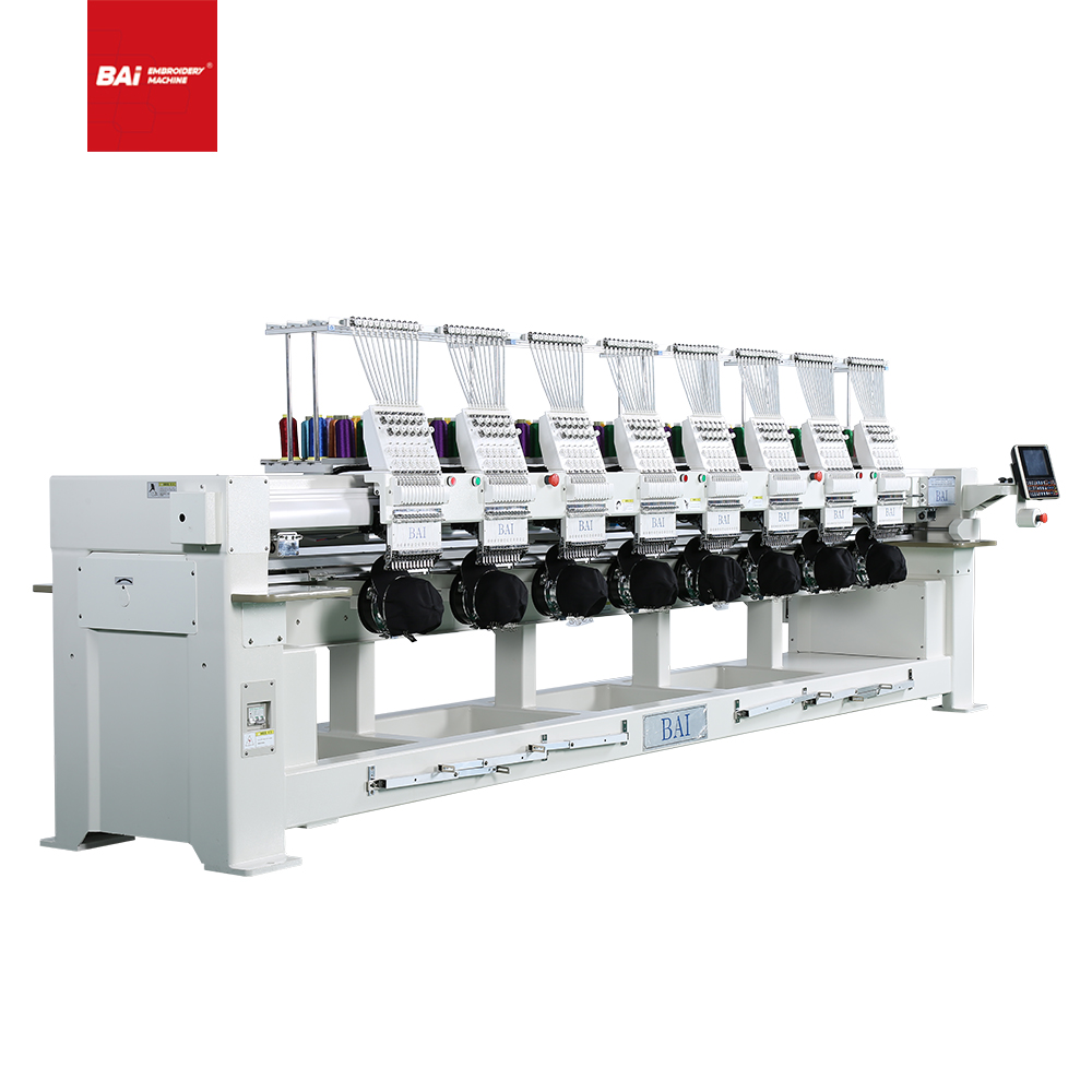 BAI High Speed 8 Head Mini Computer Embroidery Machine Home Application for Hat